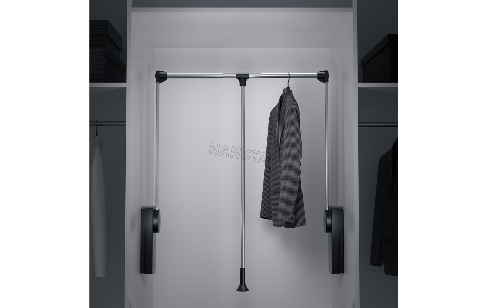 17118 118 type Heavy Duty Double Buffering Wardrobe Lifter