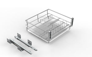 24218 Peacock Drawer Basket With Dish & Bowl Rack